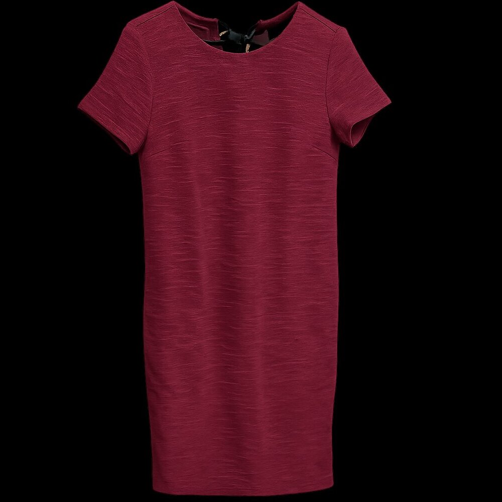 LOFT Burgundy Dress Knee Length Size 4 NWT small flaw